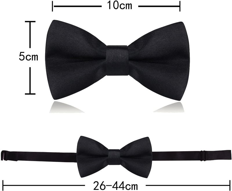 weVSwe Boy's Bow Ties Adjustable Pre Tied Bowtie for Wedding Party 10 x 5 CM - Image 4